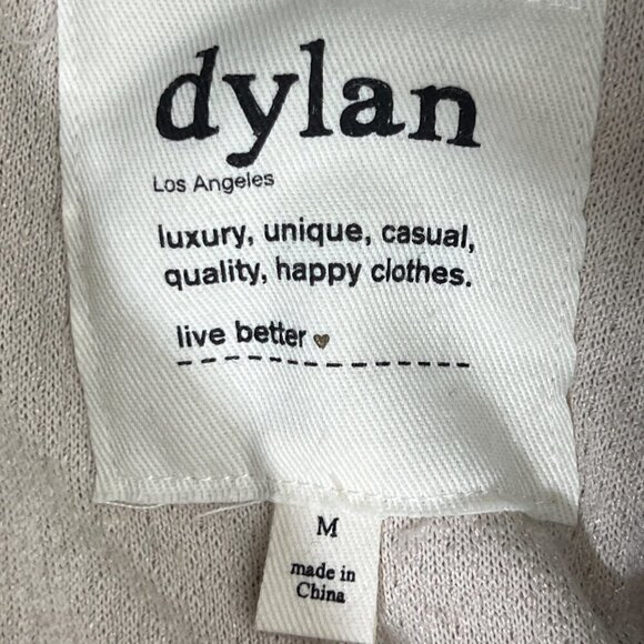 DYLAN Frosty Tip Stadium Pullover Fleece Cream Size M EUC - Picture 5 of 6